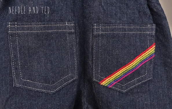rainbow pocket by Needle and Ted